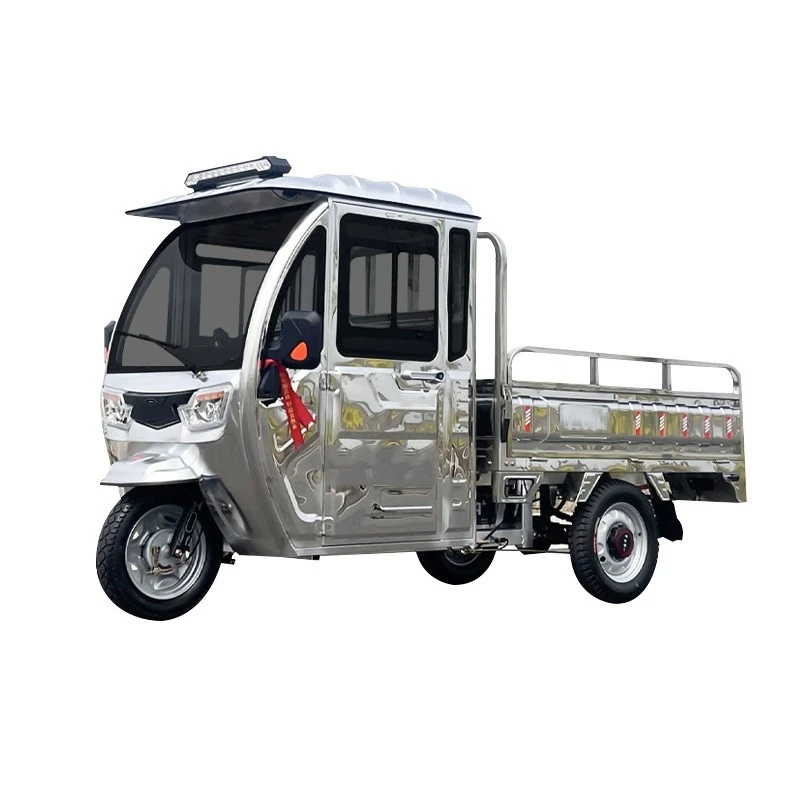 Power Tools King - Edelstahl-Elektro-Dreirad zum Warentransport, korrosionsbeständig, hohe Tragfähigkeit,