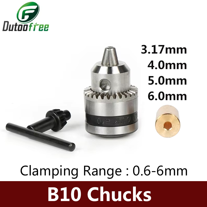 Power Key Tools - Elektrowerkzeuge Klemmung 0,6–6 mm B10 Mikromotor-Bohrfutter,