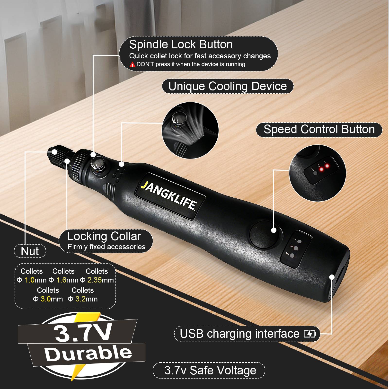 JANGKLIFE USB Cordless Rotary  – Power Tools Ingco Bewertung und Preis